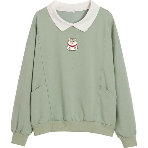 Sweatshirts for Women with Pockets Guinea Pigs Womens Sweatshirt Ladies Long Sleeve Casual Spring Pullover Lapel Pullover Tops