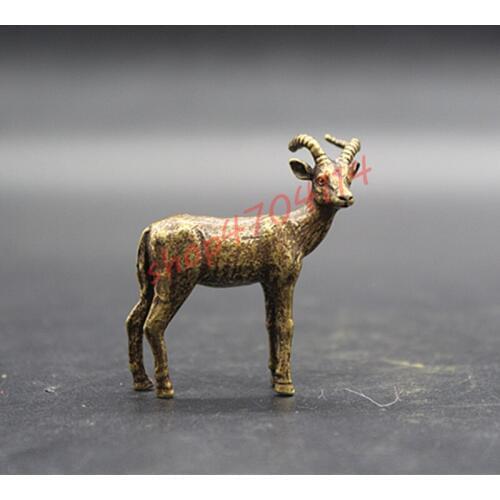 Solid, pure copper, mini twelve zodiac sheep ornaments, handicraft ornaments, antique collection