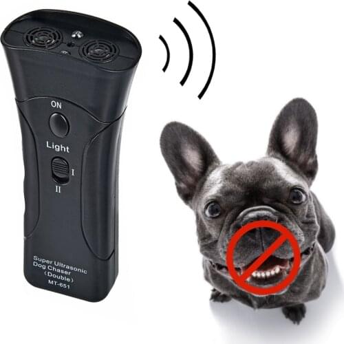 Ultrasonic Pet Dog Repeller Pet Control Trainer Device Anti Barking Stop Bark Training LED Ultrasonic Without Battery