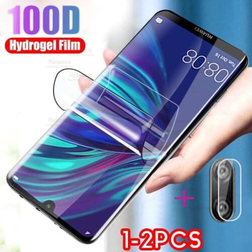 Lens glass for huawei y7 2019 hydrogel film huavei huwai y7 pro 2019 y7pro 7y y 7 y screen protector safty flim 1-2pcs films