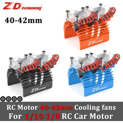 ZD Racing 40mm 42mm RC Motor Cooling Fan Metal Heatsink Double Fans 28000rpm for 1/10 1/8 Rc Car Motors 4068 4076 4092 4268 4274
