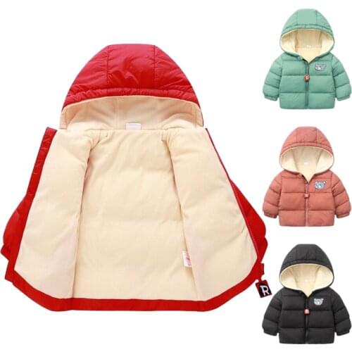 Winter Kids Bear Outerwear Boys Girls Down Jacket New Years Costumes For Boys Warm Child Fur Hooded Coat Clothing Clothes
