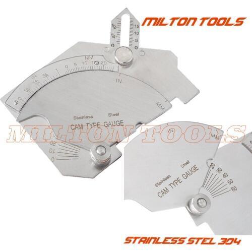 1pc Silver Bridge Cam Gauge Gage Test Ulnar 2"/ 50mm Mayitr Stainless Steel Welding Gauge Welder Inspection Gauge Measuring Tool