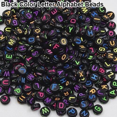Hot 100 Pcs Spacer Acrylic Beads Cube Flat Alphabet Letter DIY Bracelet Beads Jewelry Making Wholesale
