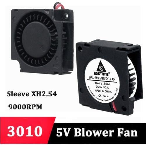 2PCS Gdstime 30mm DC 5V volt 30X30X10mm 1inch mini samll Cooling Fan 3cm 3010 3D printer Cooler