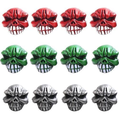 300pcs Fangs Skull Head Tire Valve Dust Caps Tyre Valve Stem Covers for US Valve Car-styling Parts Novelty Auto Car Accessories