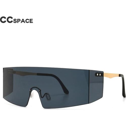 46370 Goggle Oversized Sunglasses Rimless Men Women Fashion Shades UV400 Vintage Glasses