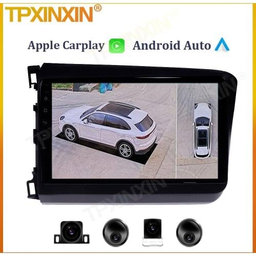 6+128G For Honda Civic 9 FB FK FD 2011 - 2015 Android 10 GPS Tracker Car Multimedia Player Head Unit Audio Auto Radio Navigation