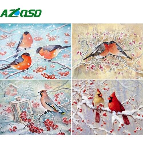 AZQSD Adult Coloring By Numbers Animal Handpainted Painting Art DIY Paint By Numbers Bird Drawing On Canvas Home Decoration