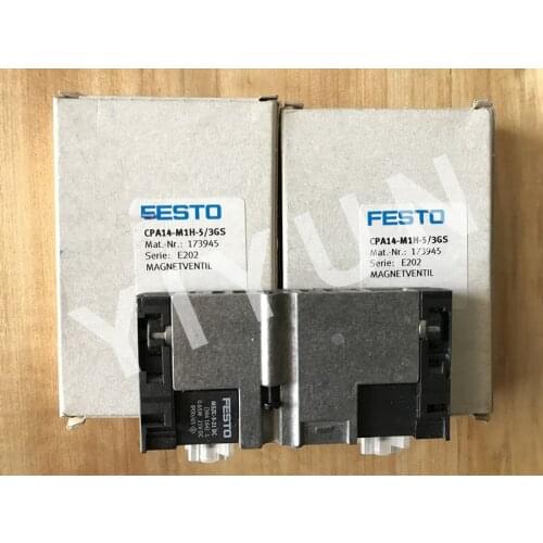 CPA14-M1H-5/3-ES 173946 CPA14-M1H-5/3-GS 173945 CPA14-M1H-2X3-GLS 173943 173941 173942 FESTO Solenoid valve