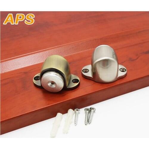 Stainless Steel Door Stopper Powerful Hidden Floor-mounted Magnetic Holder Doorstop Furniture Hardware
