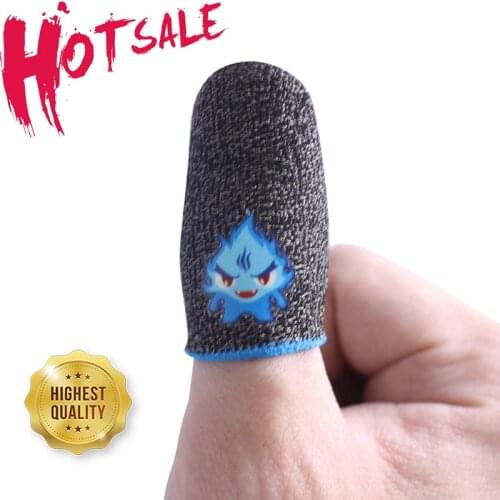 2pcs Finger Cover Breathable Game Controller Finger Sleeve For Pubg Sweat Proof Non-Scratch Touch Screen Gaming Thumb Gloves