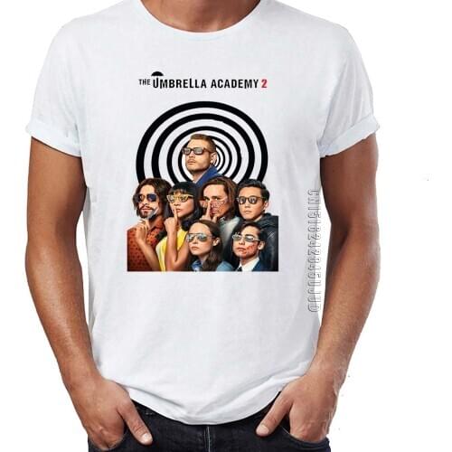 Mens T Shirt Link The Umbrella Academy Luther Klaus Vanya Artwork T-shirts Homme Graphic Tops & Tees O-Neck Camiseta