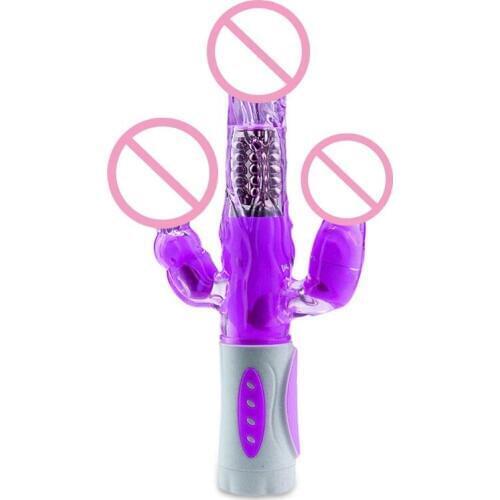 Jelly Dildo vibrator rotating rabbit Waterproof Thrusting Women Multispeed Vibrator G-spot Stimulator Massage Sex Toy