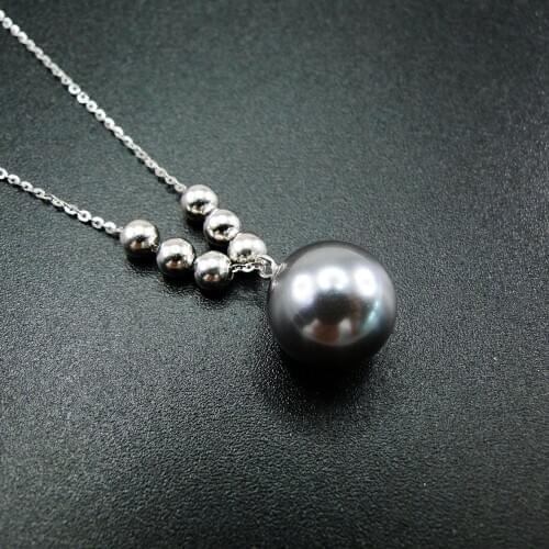 Beautiful Natural Pearl Necklace 925 Sterling Silver Jewelry 12mm Pearl Womens Necklace for Gift