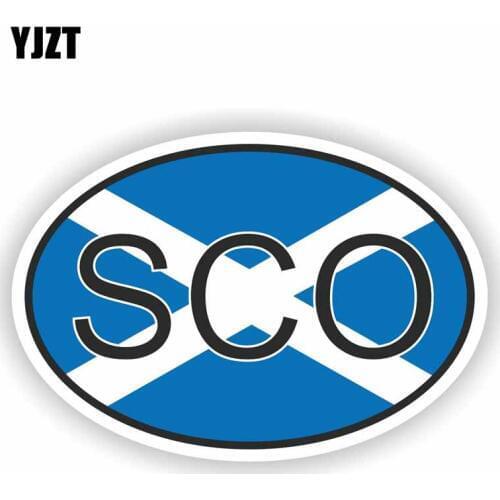 YJZT 11.3CM*7.5CM Creative Country Code Accessories SCO SCOTLAND Car Sticker Decal PVC 6-0254