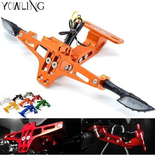 Motorcycle Angle License Number Plate Frame Holder Bracket FOR RC 125 200 390 Enduro Supermoto SM SMC Adventure 690 990