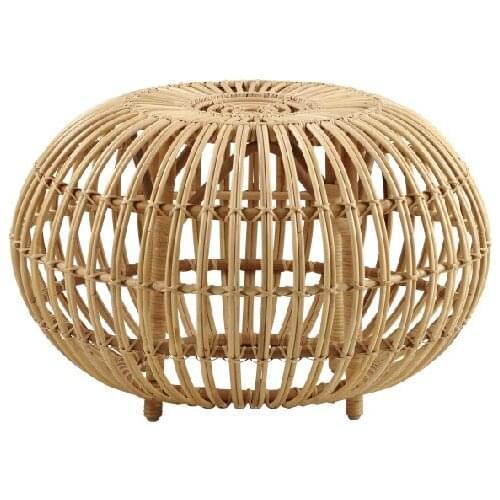 Zq INS Rattan Size round Coffee Table Side Simple Modern Living Room Bedroom Japanese Tatami