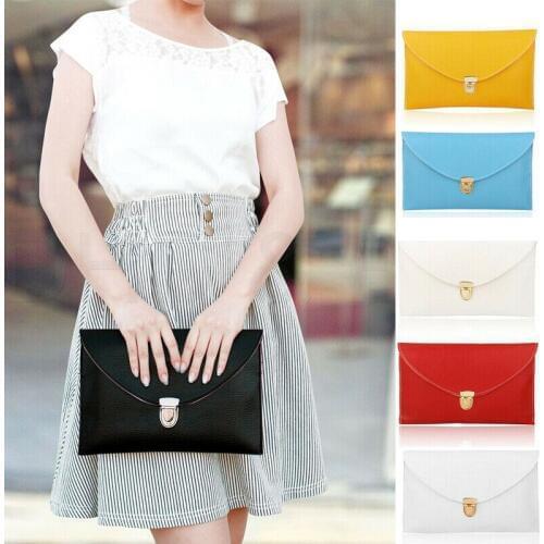 Fashion Women PU Leather Handbags Envelope Clutches Purse Crossbody Shoulder Messenger Bags