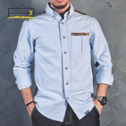 Emersongear Mens Shirt Tactical Style T-Shirt Cotton Stretched Multicam Shirt Outdoor Long Sleeves Hiking Sports Camo Tee Tops