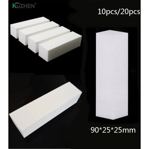 10pcs/20pcs Sanding Sponge Nail File Buffer Block for UV Gel Nail Polish Nail Art Manicure Pedicure White Nail Buffers File Tool