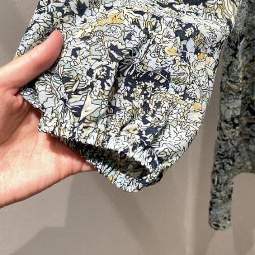 2021 Early Autumn New Loose Print Short Dress Women Mini Dress