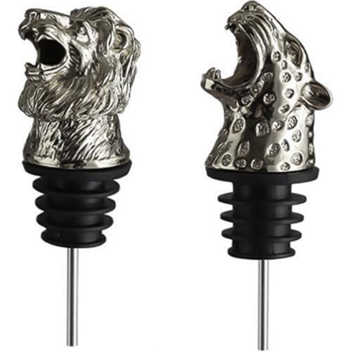 Stainless Steel Deer Stag Head Wine Liquor Spirit Pourer Unique Wine Bottle Stoppers Wine Aerators Bar Tools