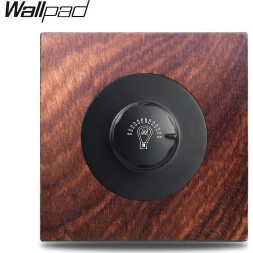 Wallpad L6 Genuine Wood Panel 1 Gang 1 Way Electric Dimmer Switch
