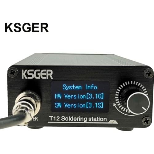KSGER T12 Soldering Station DIY STM32 V3.1S OLED Tools Soldering T12 Iron Tips Aluminum Alloy 907 Handle Metal Stand Quick Heat