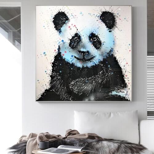 Cute Cartoon Posters And Prints Panda Animals Canvas Painting Nursery Baby Room Wall Art Picture For Living Room Kids Decoration