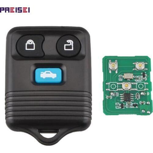 PREISEI 3 Button Car Key Remote Control Transmitter Keyless Replacement For Ford Transit 433MHZ