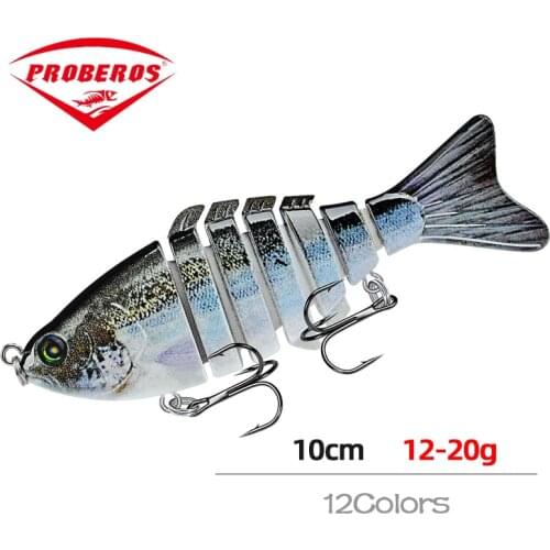 PRO BEROS 12g-20g Wobblers Fishing Lures Artificial Multi Jointed Sections Artificial Hard Bait Trolling Pike Carp Fishing Tools