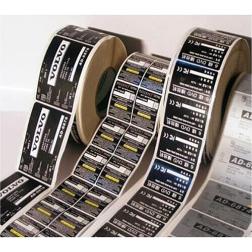 Direct manufacture custom adhesive pvc pet label sticker printing, glossy waterproof sticker roll, color printed vinyl sticker