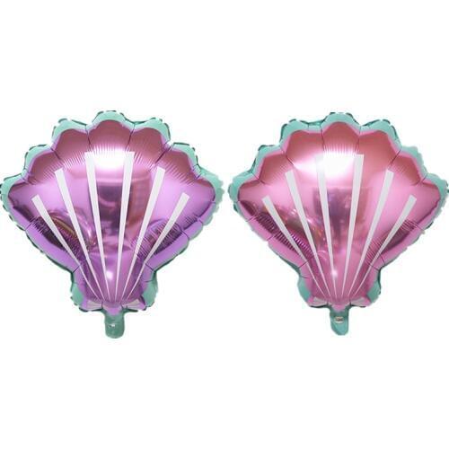 Pink Purple Shell Balloon Ocean Animal Theme Birthday Party Decoration Children Holiday Baby Shower Inflatable Foil Ball
