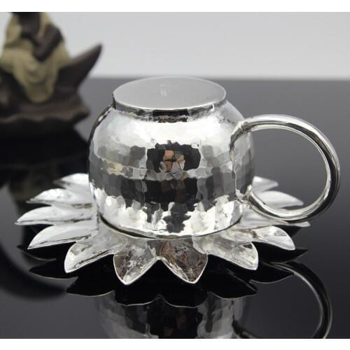 S999 sterling silver teapot Chinese Kung Fu tea set Pu'er sterling silver teapot coffee silver pot convenient office teapot