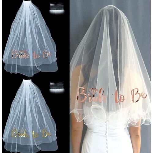 Wedding Decorations White Short Bridal Wedding Veil Bride To Be Sash Bachelorette Party Girl Hen Partys Decor Hair Accessories