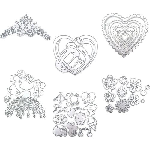 Flower Lace Elegant Carbon Steel Cutting Dies DIY Scrapbooking Photo Album Embossing Paper Cards Making Stencil Decorate