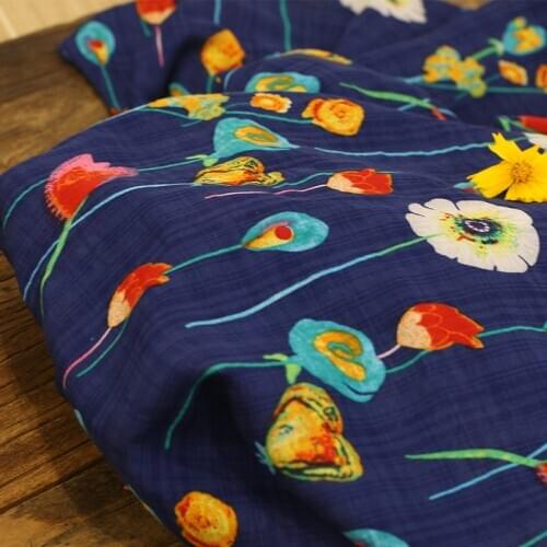 High quality new pure cotton tissu Active fresh floret print fabric Top grade dress top fabric cotton