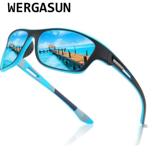 WERGASUN New Men Polarized Sunglasses Outdoor Sports Windproof sand Goggle Sun Glasses UV protection