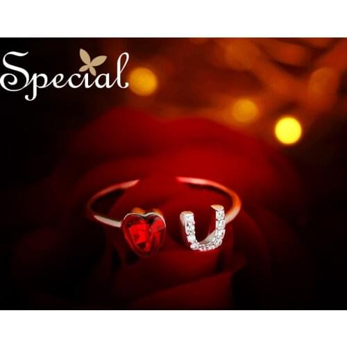The SPECIAL New Fashion sterling 925 silver ring, womens fashion personality can adjust heart-shaped ring S1734R