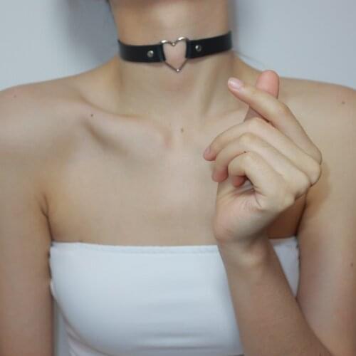 Sexy Punk Choker Collar Leather Choker Bondage Cosplay Harajuku Necklace Black Festival Girls Party Club Gothic Jewelry