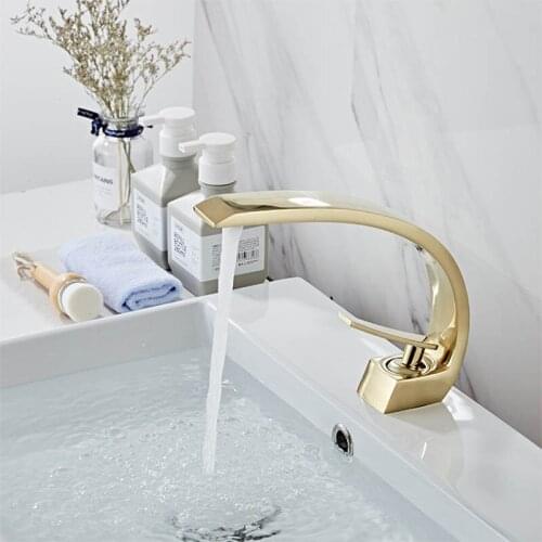 Gold ORB Black Chrome Brass Bathroom Basin Faucet Single Handle Hole Wash Cold And Hot Mixer Kitchen Crane Sink Tap Water Saving