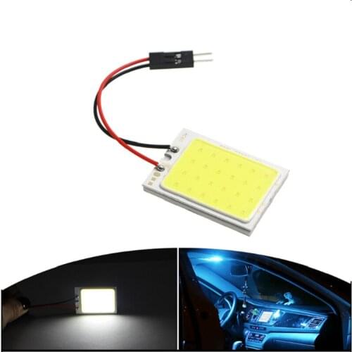 100pcs 48SMD Car COB LED panel T10 COB 18smd 24smd 3smd 6 24 Chips Festoon dome BA9S Adapter panels Interior reading light 12V