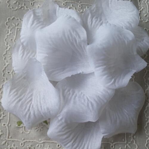 100pcs/lot White Silk Artificial Flower Rose Petals Wedding Party Decorations RD Valentines Day Decoration Flowers Decor