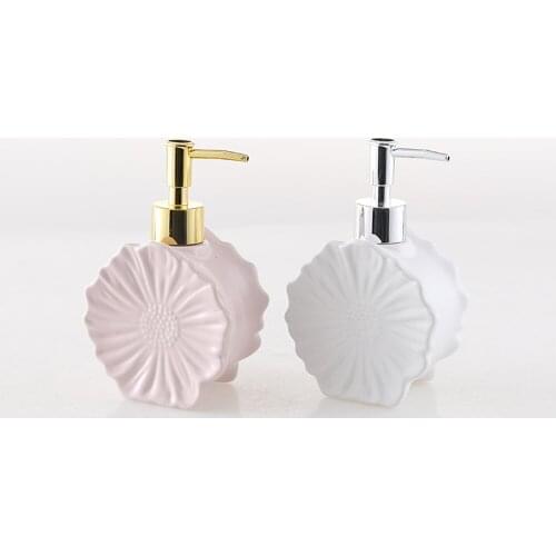 240ml Soap Dispenser Bathroom Shower Gel Hair Conditioner Shampoo Bottles Nordic Hand Washing Ceramic Storage Sub-bottle
