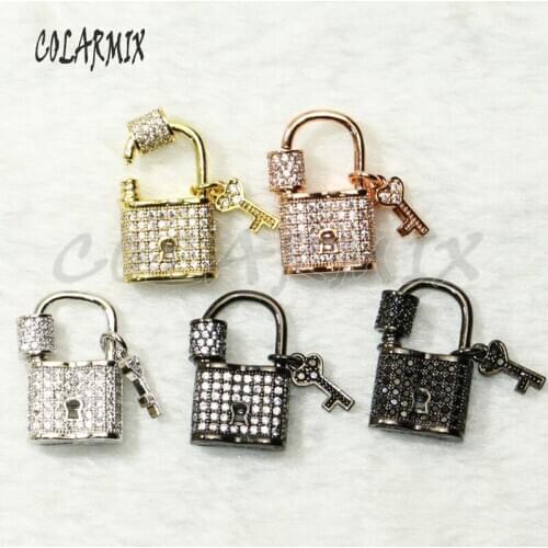 6Pcs Lock pendants lock and Key clasp Pendant Jewelry accessory pendant for jewelry making bolt screw jewelry fashion 50716