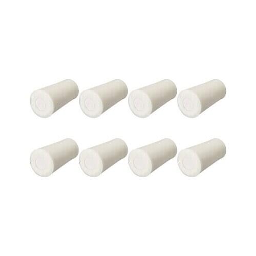 19-27mm Beige Drilled Silicone Stopper Plugs for Flask Test Tube Stopper 8pcs