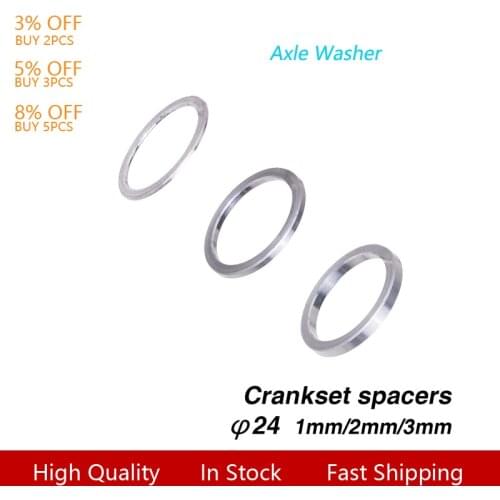 Bottom Bracket Axle Washer Spacer Adapter On For MTB Road Bike BB Crankset Spacer 1/2/3mm Thickness 24mm Diameter