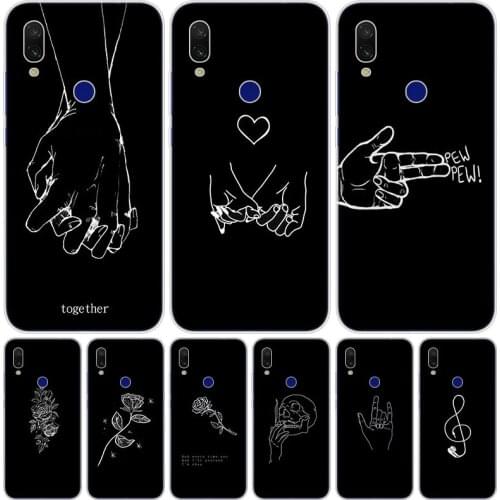 Abstract Line Face art dark Silicone Case for Xiaomi Redmi K20 5X 6X Play A1 A2 8 Lite 7A 6A S2 Y2 Y3 Note 4 4X 5 6 7 Pro F1