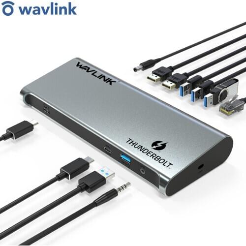 Thunderbolt 3 USB C 4K Display Docking Station Gigabit Ethernet laptop Docking Station 8K Dual DisplayPort For Windows Mac OS X